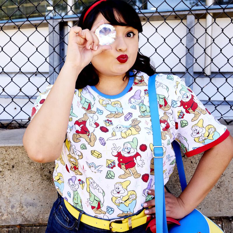 Snow White and the Seven Dwarfs Tri-Color Ringer Tee, , hi-res view 2